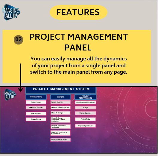 PROJECT MANAGEMENT ALL IN ONE EXCEL TOOLKIT; Project Phases + Project Management Dashboard